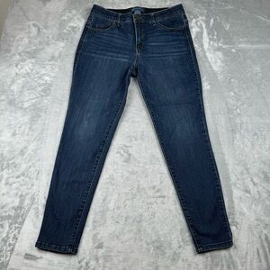 Democracy Jeans AB Solution Womens 10 Blue Dark Wash Skinny Leg High Rise